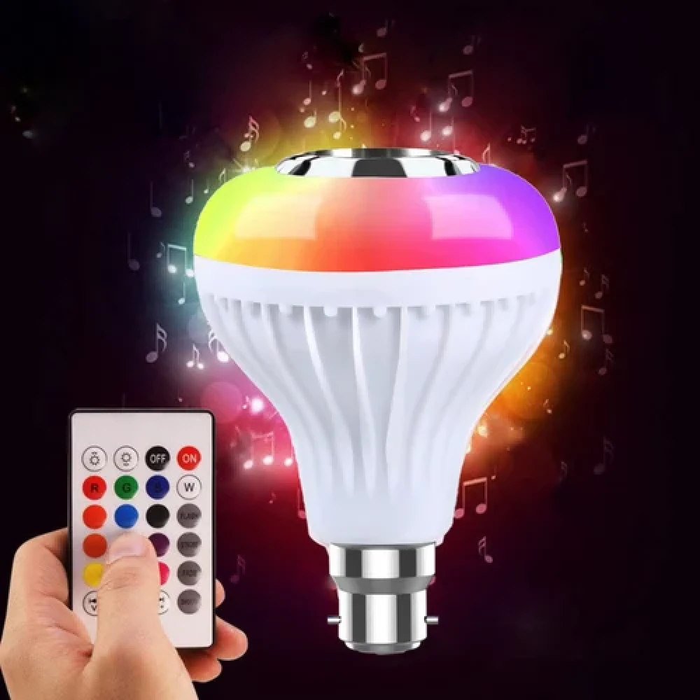 Bluetooth Speaker Bulb - Remote Control Color Changing Bulb With Bluetooth Speaker - LED Music Bulb